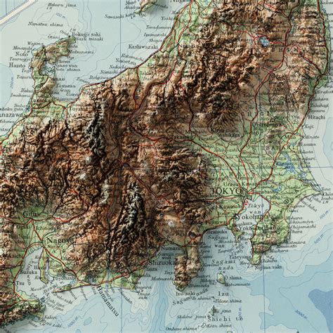 Japan Topographic Map c. 1958 – Visual Wall Maps Studio