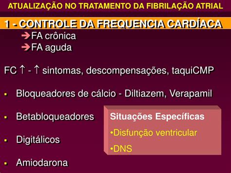 Ppt AtualizaÇÃo No Tratamento Da FibrilaÇÃo Atrial Powerpoint