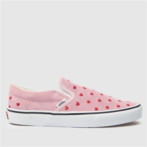 Womens Pink Vans Classic Slip On Trainers Schuh