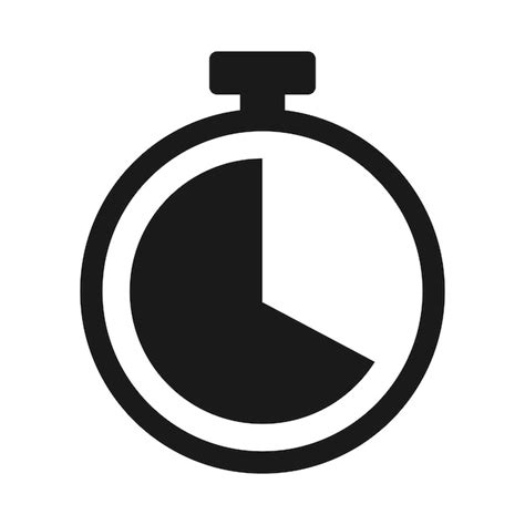 Icono de cronómetro temporizador reloj diseño plano simple arte