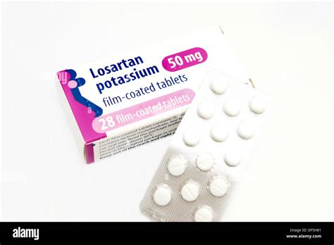 Losartan Potassium Tablets Used For Lowering High Blood Pressure Stock