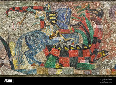 Medieval dragon mosaic hi-res stock photography and images - Alamy