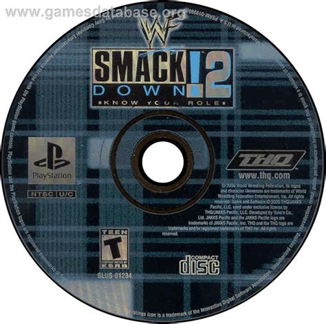 WWF Smackdown 2 Know Your Role Sony Playstation Artwork Disc