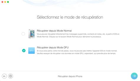 Guide de PhoneRescue Récupérer depuis Mode DUF