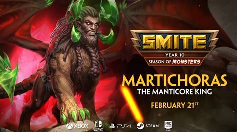 2023 Martichoras The Manticore King Is Releasing On Feb 21st Smite