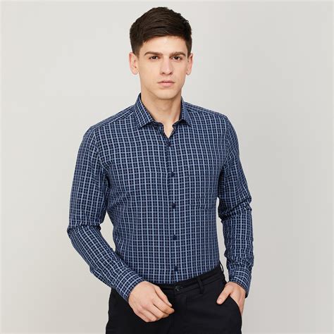 Buy Code Men Checked Slim Fit Formal Shirt From Code At Just Inr 1299 0