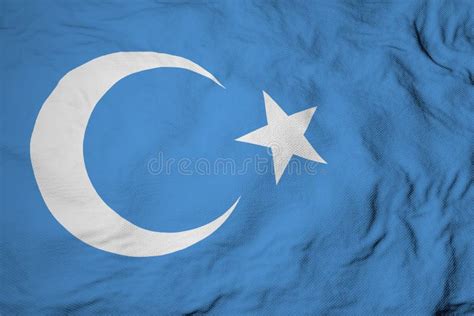 Flag of Uyghur in 3D Rendering Stock Illustration - Illustration of ...