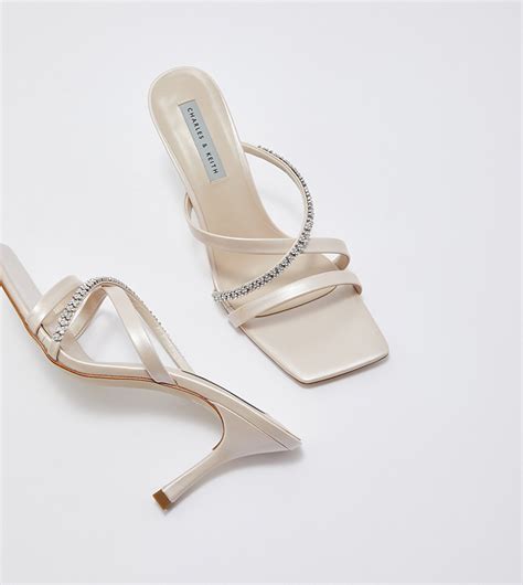 Buy Charles Keith Gem Embellished Strappy Mules Nude In Nude ThStreet UAE