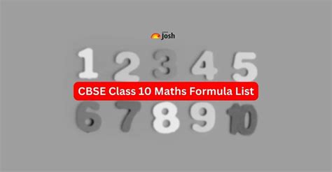 Maths Formulas For Class 10 Download Pdf For All Concepts And Chapters