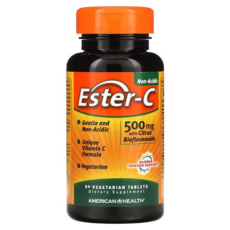American Health, Ester-C, 500 мг, 90 вегетарианских таблеток AMH-16971 ...