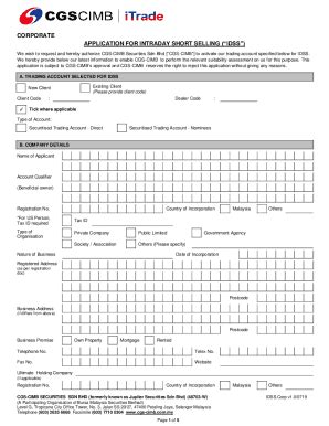 Fillable Online Contracts For Difference CFD CGS CIMB My Fax