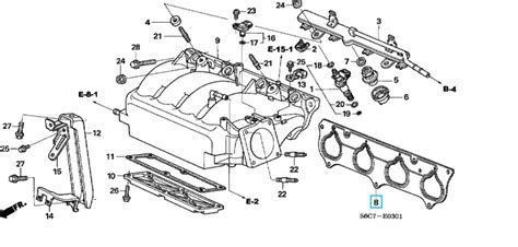 Honda Civic 2001 2005 Intake Manifold Gasket Honda Direct Parts