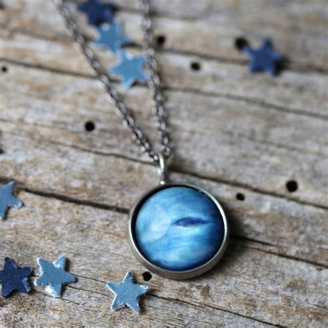 Neptune Planet Pendant Galaxy Space Necklace Antique Etsy