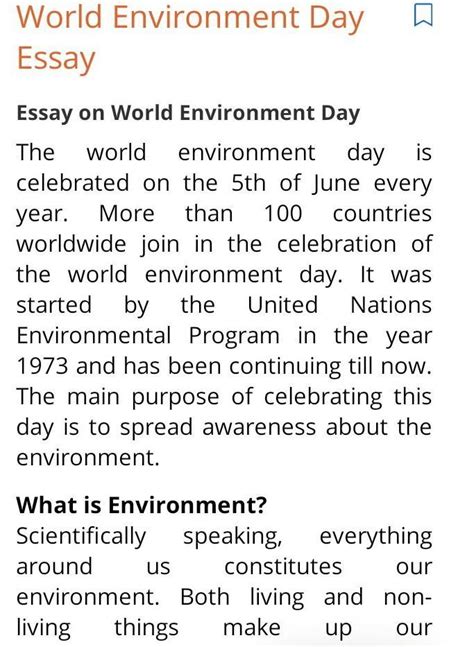 Write A Essay On World Environment Day In 300 To 350 Words