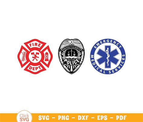 First Responder Sign Svg Bundle Emergency Services Svg Emt Symbol