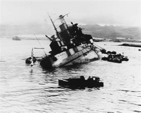 Uss Utah Bb 31 Capsizing At Pearl Harbor