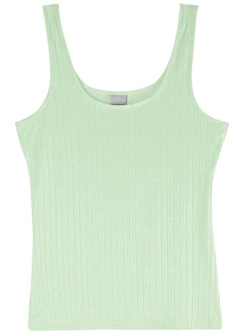 Blusa Verde Regata Feminina Canelado De Viscose Malwee