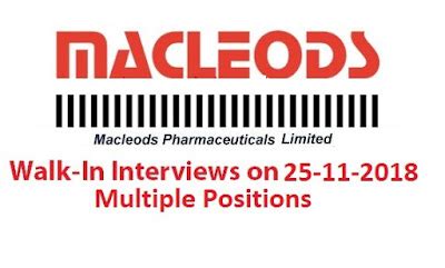 Nabl Guidelines Macleods Pharma Ltd Walk In Interviews For Multiple