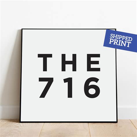 THE 716 Buffalo Poster Buffalo Area Code Buffalo New York | Etsy