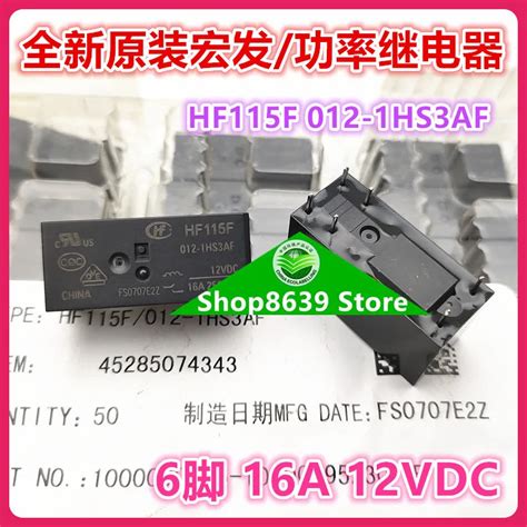 New Original Hf F Hs Af Hongfa Vdc Relay A Pin Jqx F