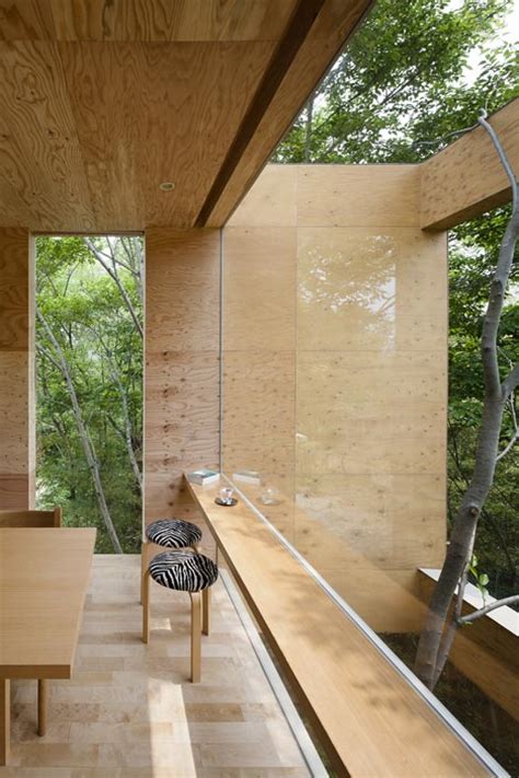 Node Cantilevered Wooden House By Uid Architects