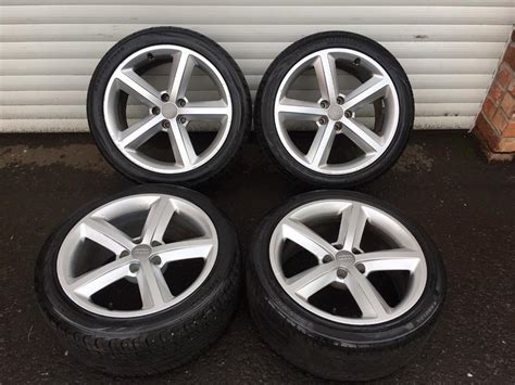 18 Genuine Audi A5 S Line Alloy Wheels Tyres 5x112 Et29 A4 B8 In