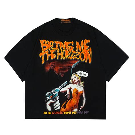 Kkontener Bmth Bring Me The Horizon Oversize Tshirt Shopee Thailand