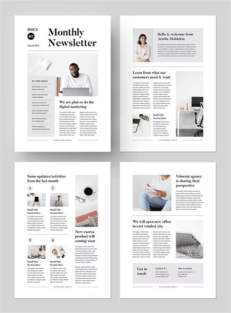 Newsletter Template Ms Word And Indesign Newsletter Design Layout Newsletter Design Templates