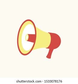 Loudspeaker Megaphone Bullhorn Icon Symbol Flat Stock Vector Royalty