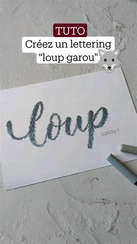 Tuto Cr Ez Un Lettering Poilu Effet Loup Garou Lettering