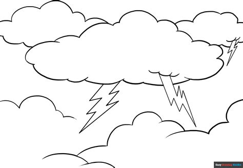 Lightning Coloring Page | Easy Drawing Guides