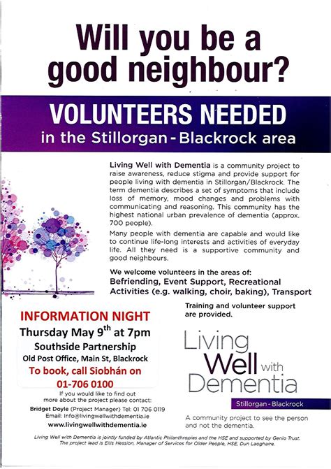 Living Well With Dementia New Volunteering Opportunity Dun