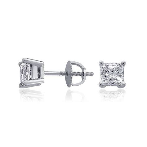 Princess-Cut Diamond Earrings in Platinum (2 ct. tw.) | Blue Nile