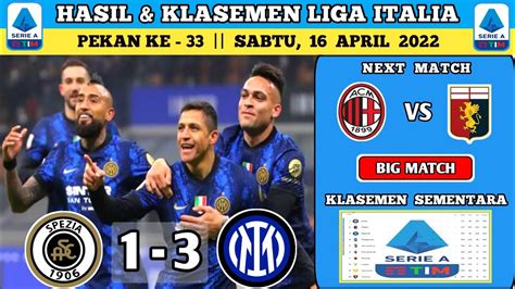 Hasil Liga Italia Tadi Malam Spezia Vs Inter Milan Klasemen Liga