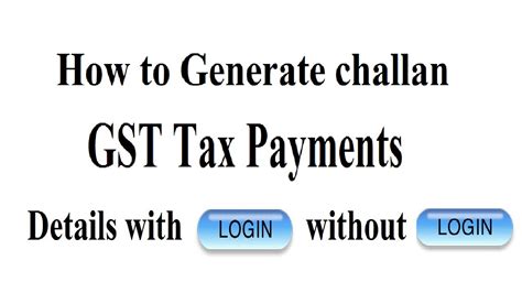 How To Generate GST Challans Tax Payment Methods YouTube