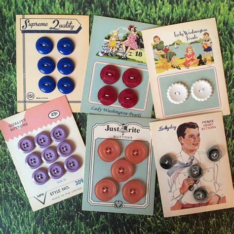 Vintage Button Cards The Crafty Squirrel