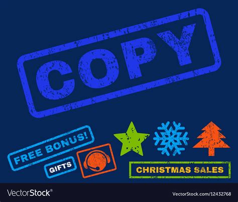 Copy Rubber Stamp Royalty Free Vector Image Vectorstock