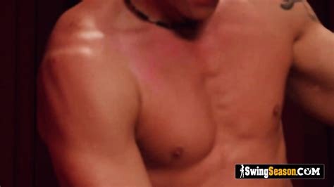 Experienced And Amateur Swingers Play Naked With Foam And Water