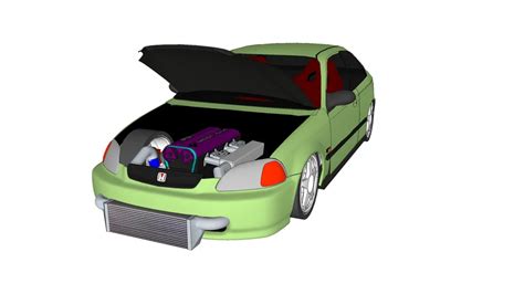 Honda Civic Ek9 Turbo 3d Warehouse