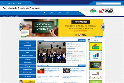 Novo portal da Seduc na internet facilita acesso a serviços Agência Pará