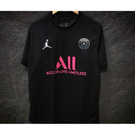 Camisa PSG Jordan Preta Treino Nacional Escudo Brilhante Shopee Brasil