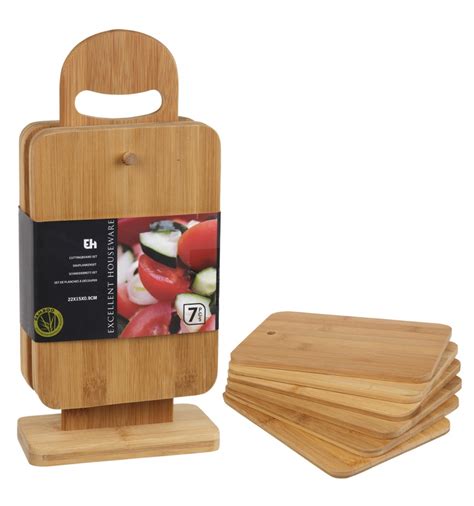 6pcs Chopping Board Set With Display Stand [186189] - Easygift Products