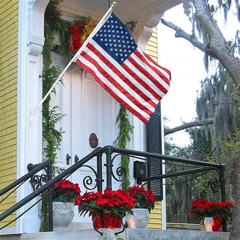 AMERICAN FLAG MADE IN USA - 2x3 FT Embroidered Flag