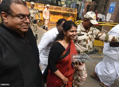 Dmk Leader Member Of Parliament Kanimozhi With His Supporters News