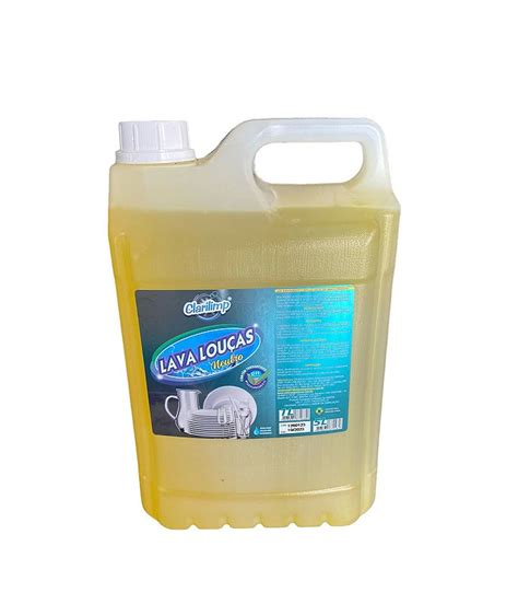 DETERGENTE NEUTRO LAVA LOUÇA 5 L CLARILIMP PH neutro Rendimento sem