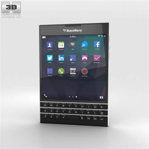 BlackBerry Passport Black 3D model - Download Phones on 3DModels.org