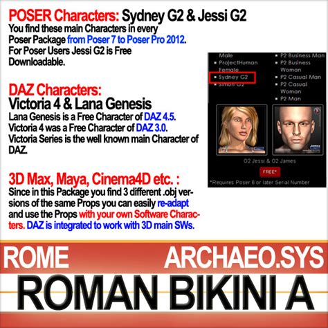 Ancient Roman Bikini A Props Poser Daz D Model Cgtrader