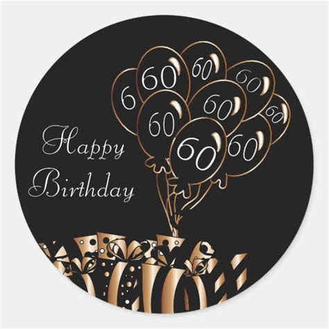 60 Geburtstag Aufkleber Zazzle Ch