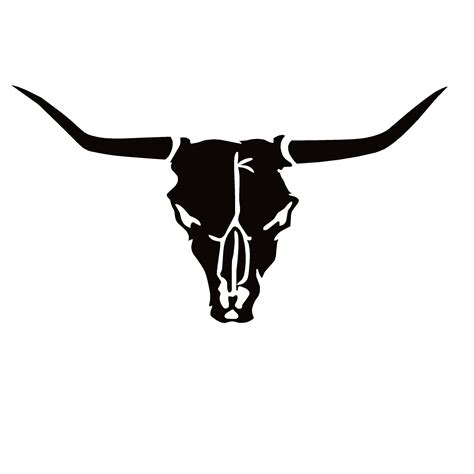 Longhorn Skull Decal - Longhorn Skull Sticker - 1280