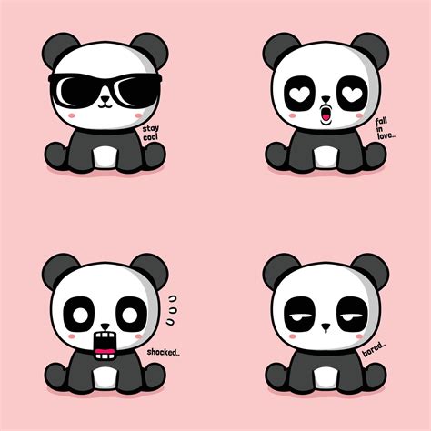 vector illustration of cute panda emoji 13137552 Vector Art at Vecteezy